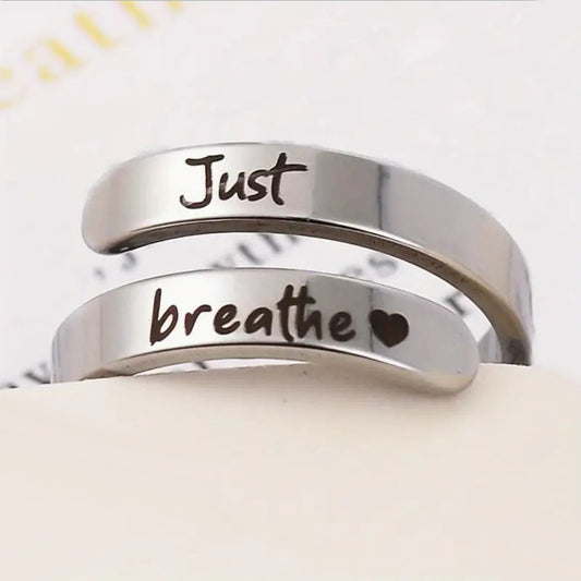 Silver Spiral Heart Ring